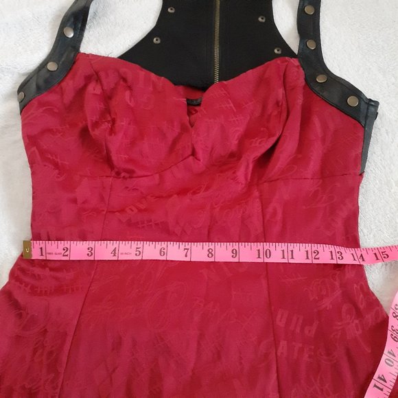 Hot Topic Red Midi Sundress Halter Neckline - Picture 12 of 13